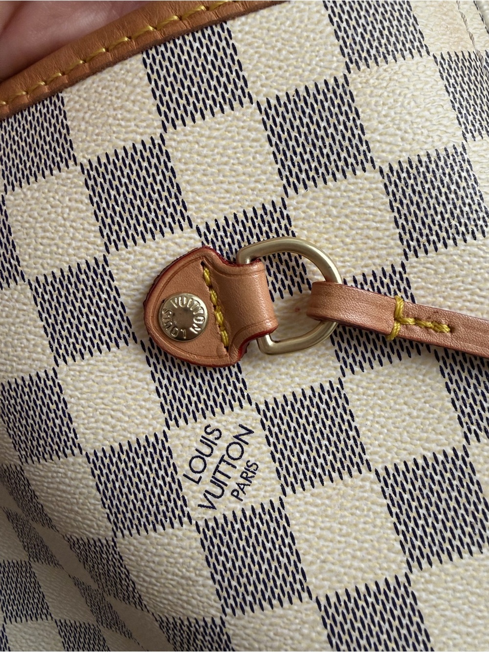 Fashion Inspired Checkered Canvas Tote Bag in Beige and Tan - Picture 15 of 16